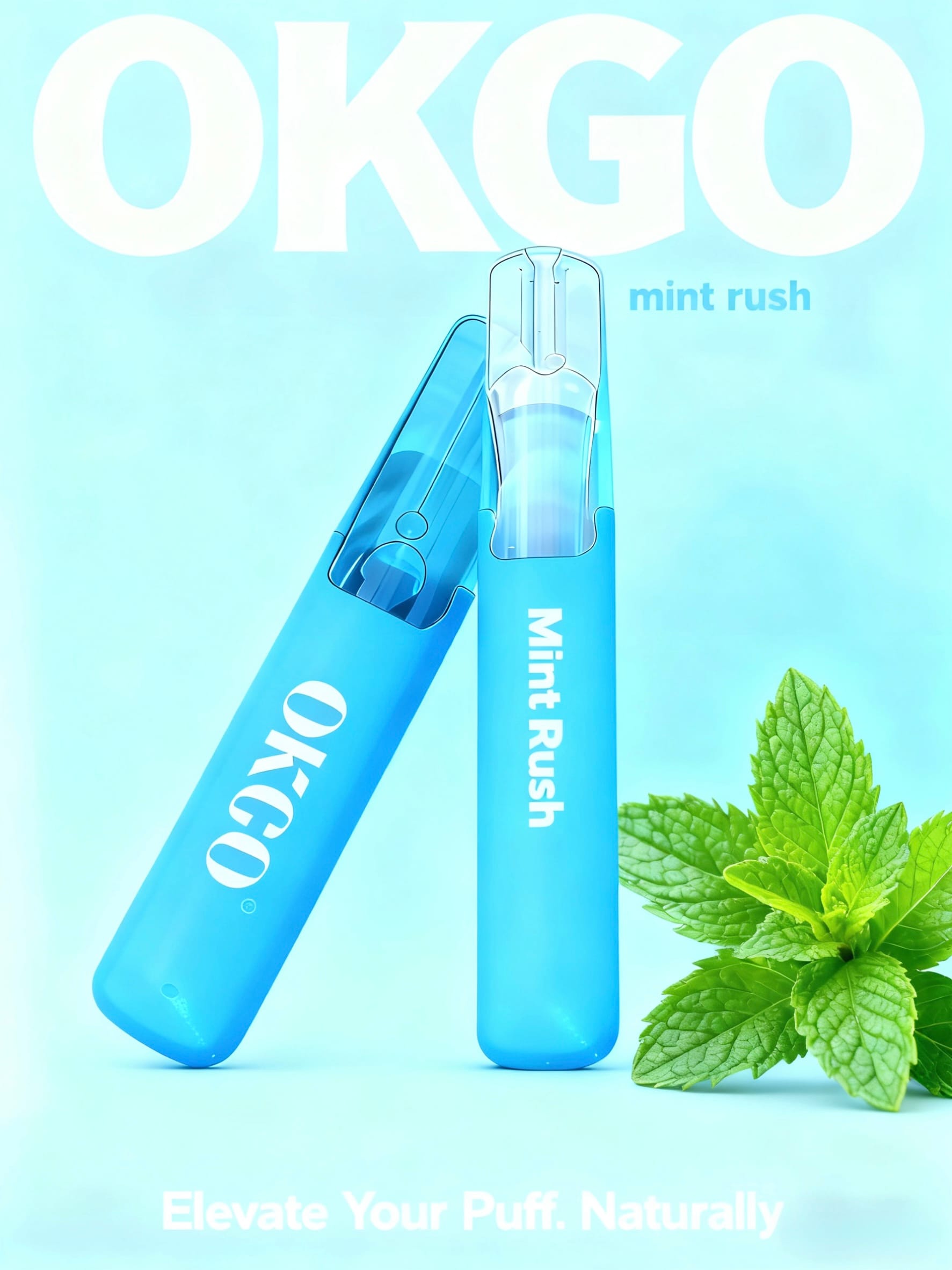 OKGO-6500-Puffs-Mint-rush OKGO 6500 Puffs Mint rush -3 Pack - Image 1