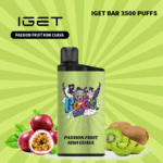IGET BAR PASSIONFRUIT KIWI GUAVA 3500 Puffs Disposable Vape - Image 2