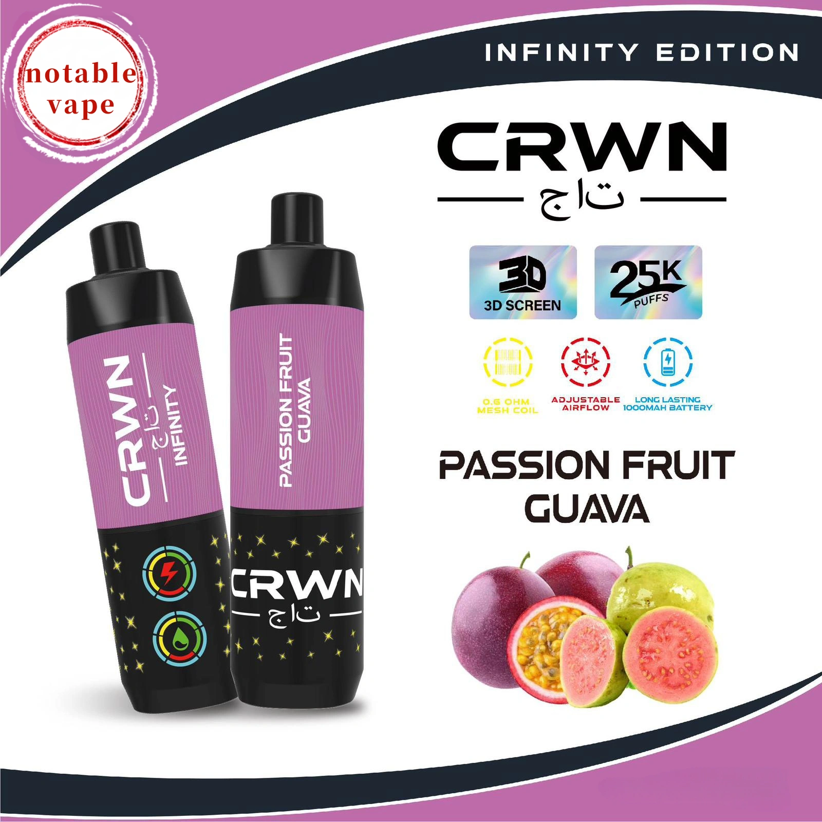 cbdb35_c8131ba4efca46a78f4bfbeb8dc4a703mv2 Crwn Infinity - Passion Fruit Guava - 25,000 - Image 1