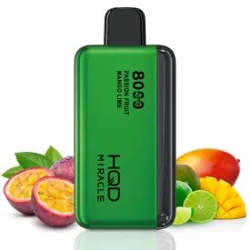 HQD Miracle 8000 Puffs – Passion Fruit Mango Lime 5%
