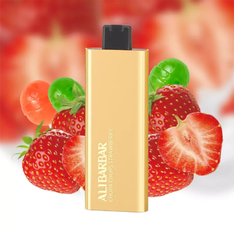 Alibarbar Pandora​ 7000 Puffs Chupa chups strawberry scaled 1