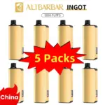 Alibarbar Ingot 9000 puffs-5 pack Multiple flavors