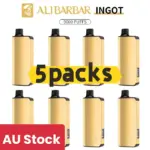 Alibarbar Ingot 9000 puffs-5 pack Multiple flavors